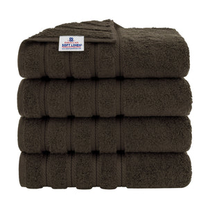 American Soft Linen 100% Cotton Turkish Towels for Bathroom, 4 Pack Bath Towel Set,  Super Soft, Extra Large Bath Towels