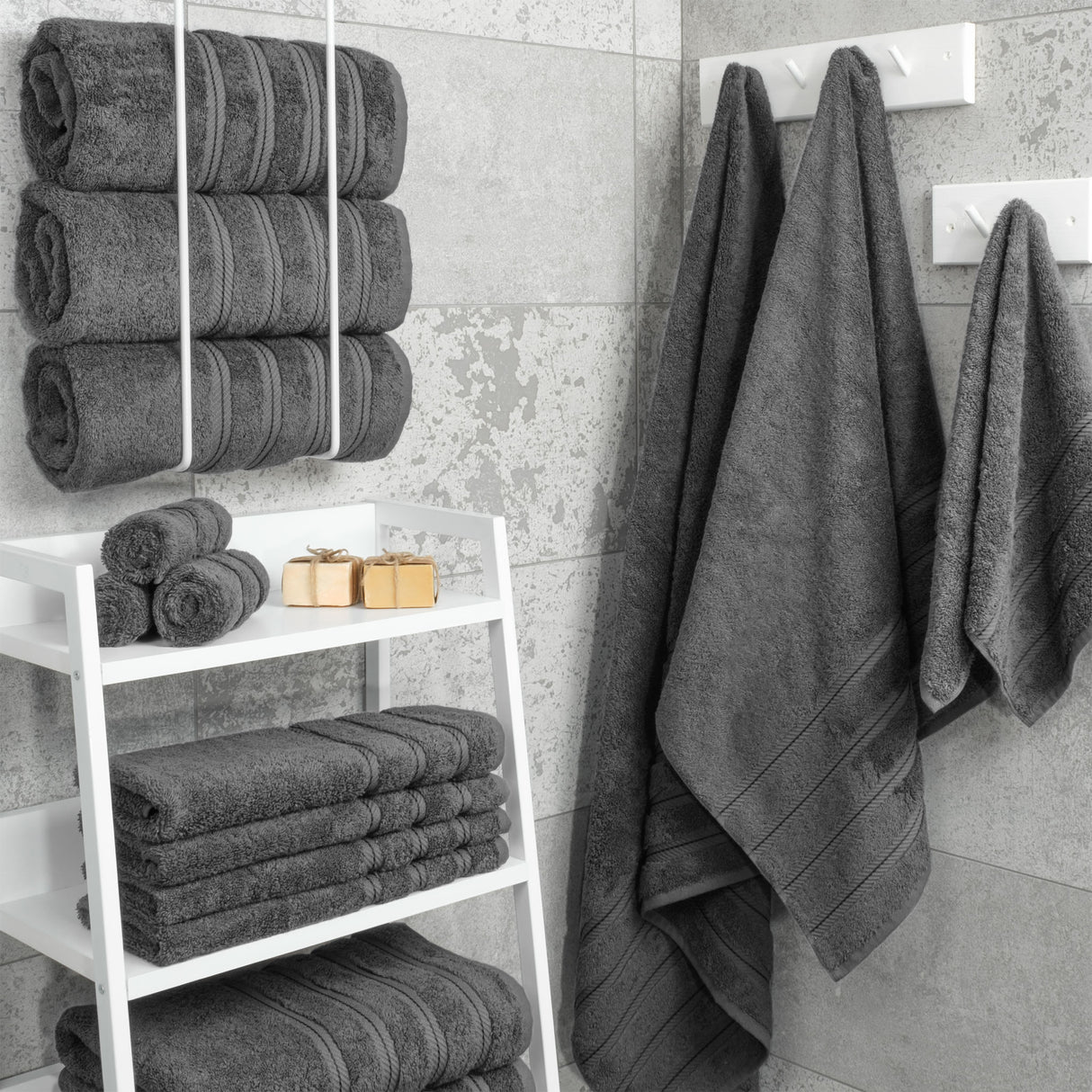 American Soft Linen 100% Cotton Turkish Towels for Bathroom, 4 Pack Bath Towel Set,  Super Soft, Extra Large Bath Towels