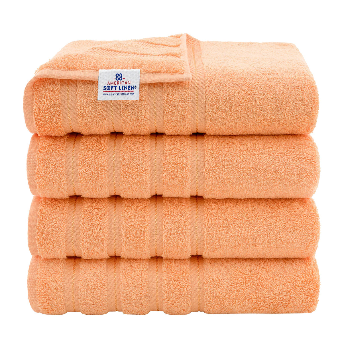American Soft Linen 100% Cotton Turkish Towels for Bathroom, 4 Pack Bath Towel Set,  Super Soft, Extra Large Bath Towels