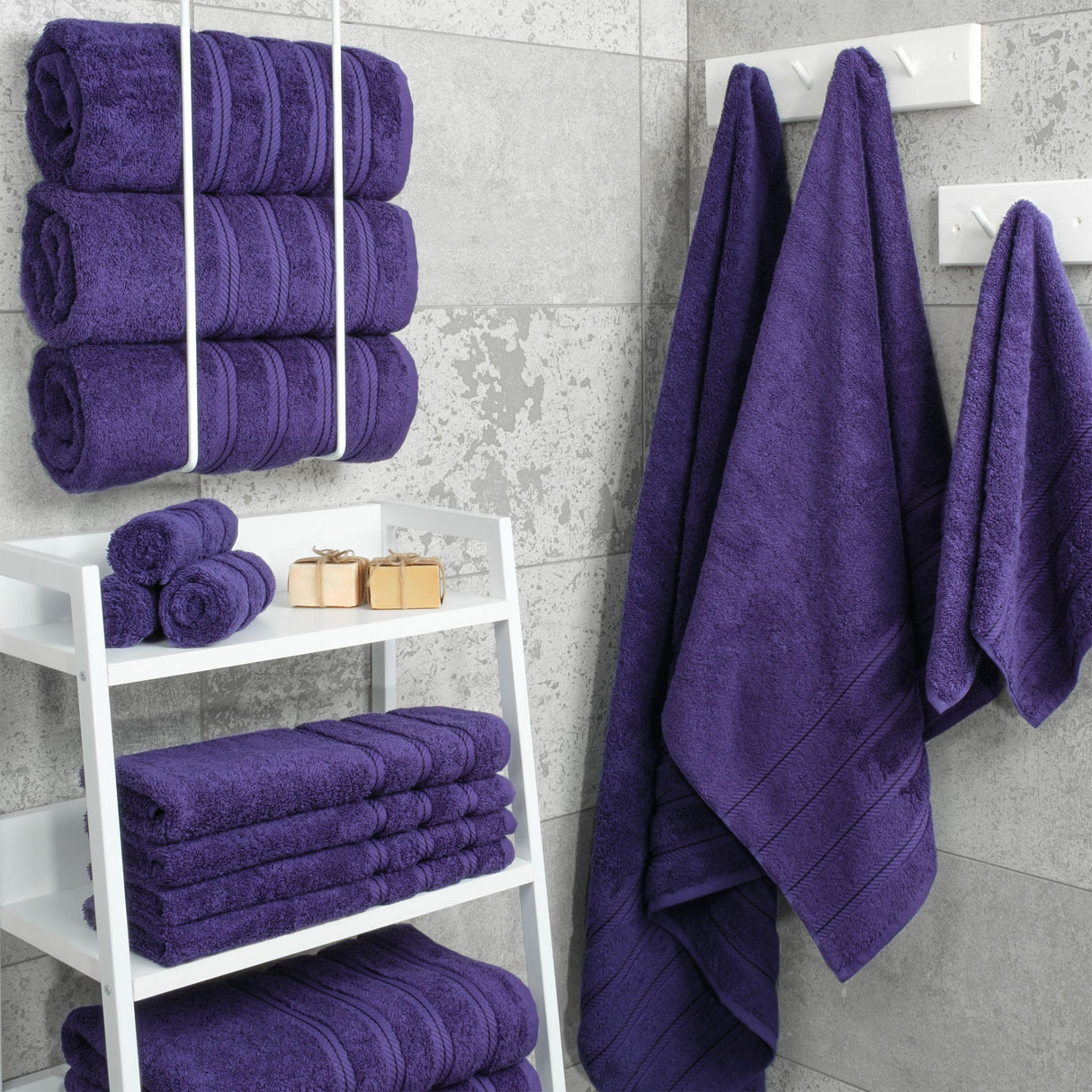 American Soft Linen 100% Cotton Turkish Towels for Bathroom, 4 Pack Bath Towel Set,  Super Soft, Extra Large Bath Towels