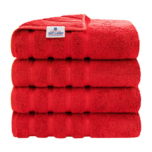 American Soft Linen 100% Cotton Turkish Towels for Bathroom, 4 Pack Bath Towel Set,  Super Soft, Extra Large Bath Towels
