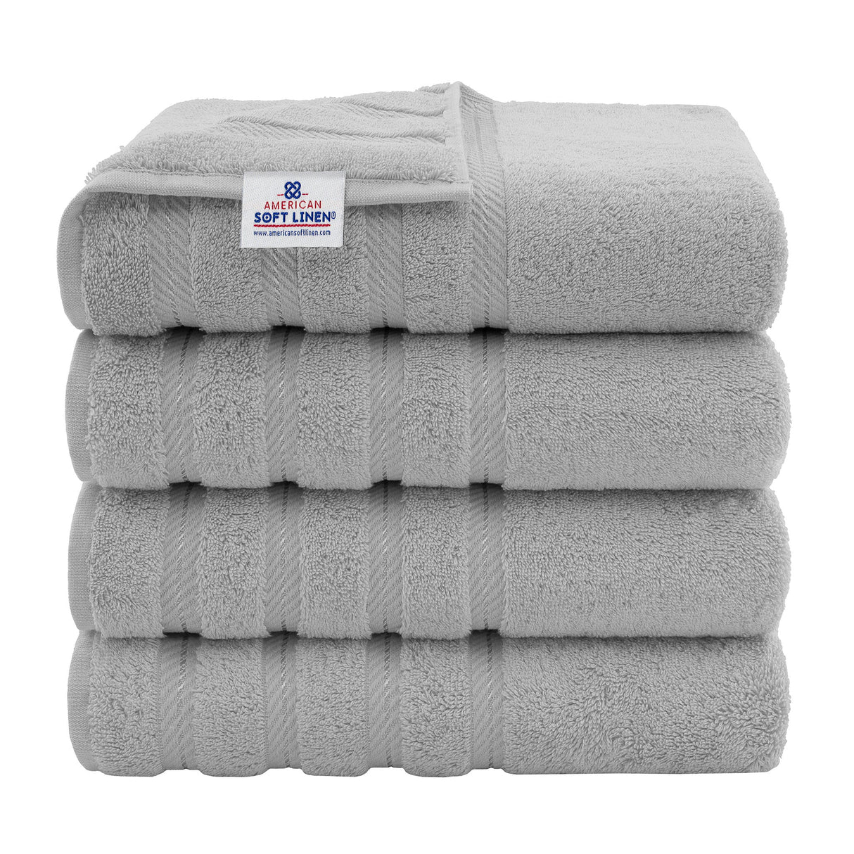American Soft Linen 100% Cotton Turkish Towels for Bathroom, 4 Pack Bath Towel Set,  Super Soft, Extra Large Bath Towels