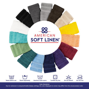 American Soft Linen 100% Cotton Turkish Towels for Bathroom, 4 Pack Bath Towel Set,  Super Soft, Extra Large Bath Towels