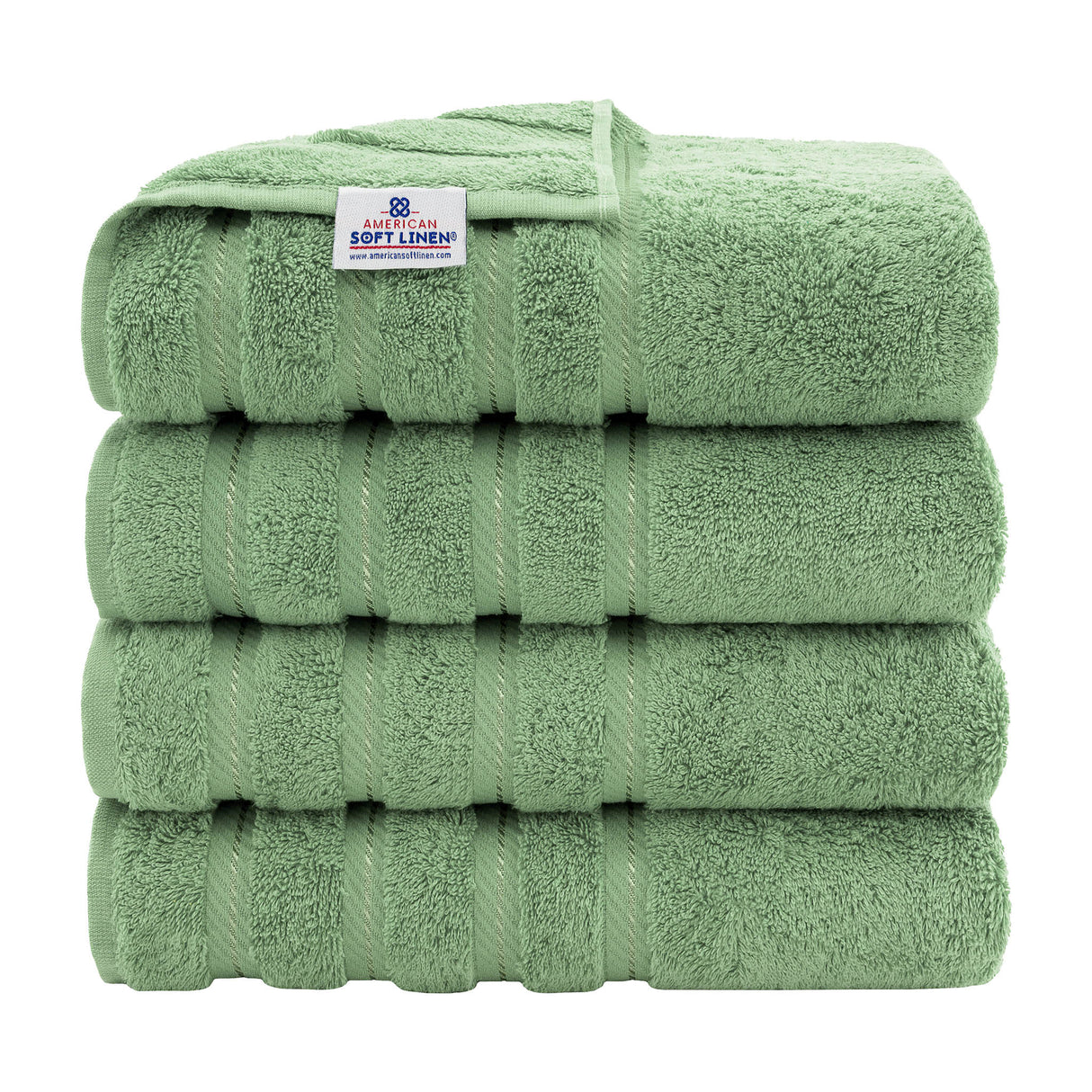 American Soft Linen 100% Cotton Turkish Towels for Bathroom, 4 Pack Bath Towel Set,  Super Soft, Extra Large Bath Towels