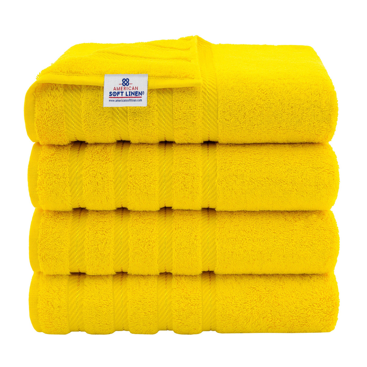 American Soft Linen 100% Cotton Turkish Towels for Bathroom, 4 Pack Bath Towel Set,  Super Soft, Extra Large Bath Towels