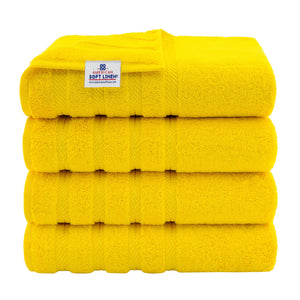 American Soft Linen 100% Cotton Turkish Towels for Bathroom, 4 Pack Bath Towel Set,  Super Soft, Extra Large Bath Towels