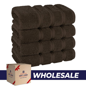 4 Piece 100% Cotton Turkish Towels, Hand Towel Set, Soft, Absorbent, Quick Dry - 28 Set Case Pack