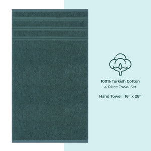 4 Piece 100% Cotton Turkish Towels, Hand Towel Set, Soft, Absorbent, Quick Dry - 28 Set Case Pack