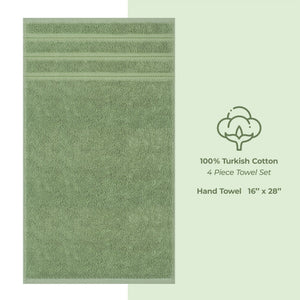 4 Piece 100% Cotton Turkish Towels, Hand Towel Set, Soft, Absorbent, Quick Dry - 28 Set Case Pack