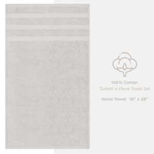 4 Piece 100% Cotton Turkish Towels, Hand Towel Set, Soft, Absorbent, Quick Dry - 28 Set Case Pack