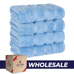 4 Piece 100% Cotton Turkish Towels, Hand Towel Set, Soft, Absorbent, Quick Dry - 28 Set Case Pack