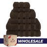6 Piece 100% Cotton Turkish Bulk Bath Towels - Wholesale Premium Towel Sets - 10 Set Case Pack