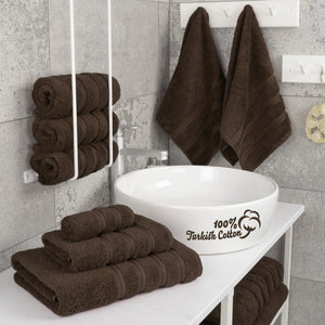 6 Piece 100% Cotton Turkish Bulk Bath Towels - Wholesale Premium Towel Sets - 10 Set Case Pack