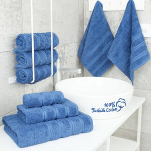 6 Piece 100% Cotton Turkish Bulk Bath Towels - Wholesale Premium Towel Sets - 10 Set Case Pack