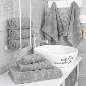 6 Piece 100% Cotton Turkish Bulk Bath Towels - Wholesale Premium Towel Sets - 10 Set Case Pack