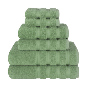 6 Piece 100% Cotton Turkish Bulk Bath Towels - Wholesale Premium Towel Sets - 10 Set Case Pack