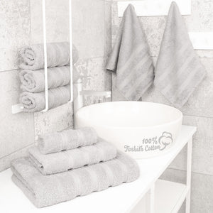 6 Piece 100% Cotton Turkish Bulk Bath Towels - Wholesale Premium Towel Sets - 10 Set Case Pack