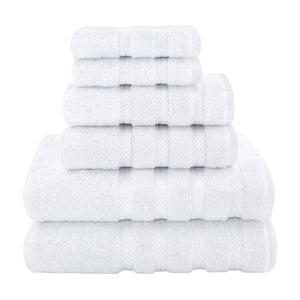 6 Piece 100% Cotton Turkish Bulk Bath Towels - Wholesale Premium Towel Sets - 10 Set Case Pack