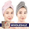 American Soft Linen 100% Cotton Hair Drying Towels for Women, 2 Pack Head Towel Cap - 75 Set Case Pack