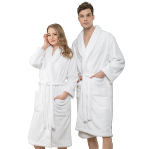 American Soft Linen Super Soft, Absorbent and Fluffy, Unisex Fleece Bathrobe