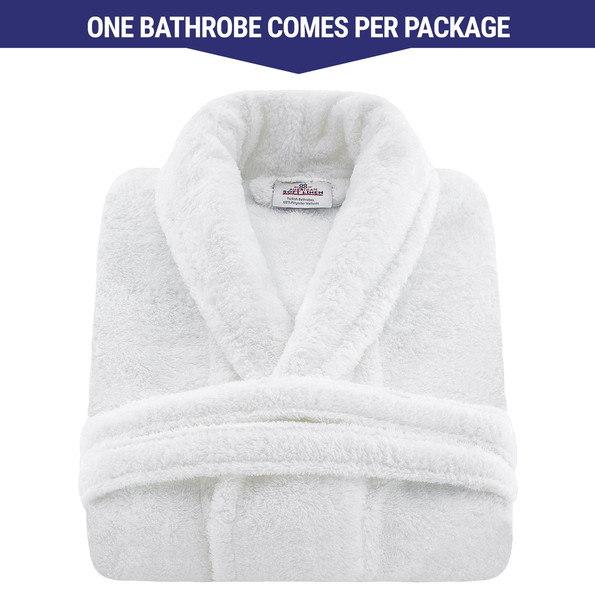 American Soft Linen Super Soft, Absorbent and Fluffy, Unisex Fleece Bathrobe