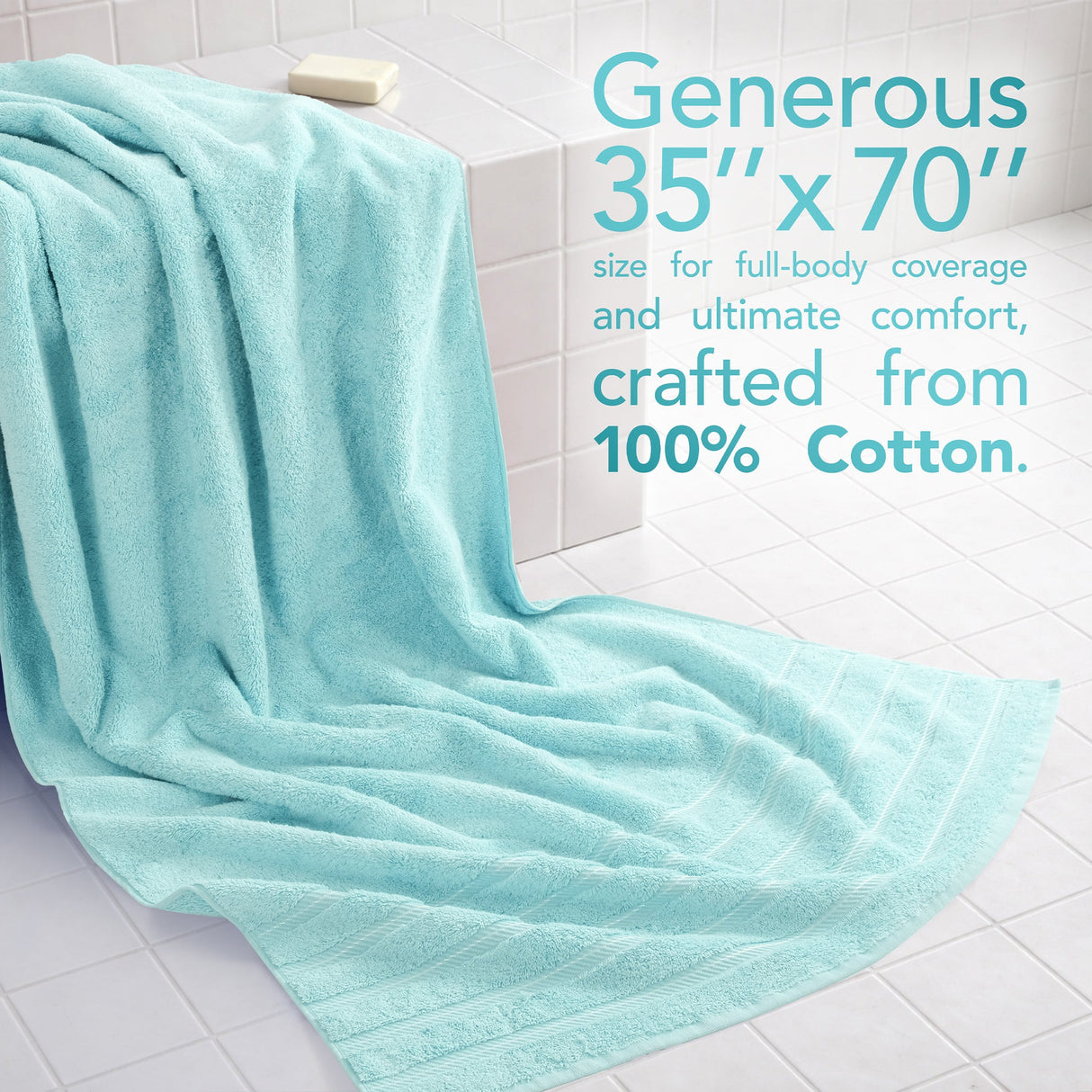 American Soft Linen 35x70 Inch Jumbo Bath Sheet Set of 2 – Extra Large 100% Cotton Turkish Bath Towels