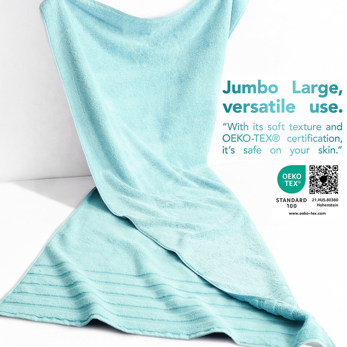American Soft Linen 35x70 Inch Jumbo Bath Sheet Set of 2 – Extra Large 100% Cotton Turkish Bath Towels
