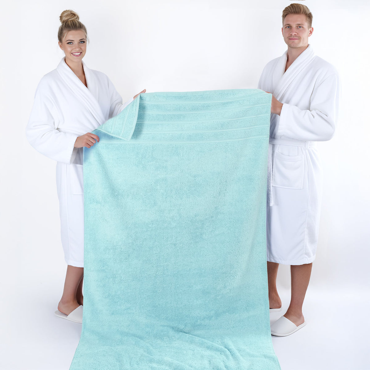 American Soft Linen 35x70 Inch Jumbo Bath Sheet Set of 2 – Extra Large 100% Cotton Turkish Bath Towels