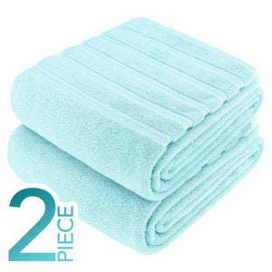 American Soft Linen 35x70 Inch Jumbo Bath Sheet Set of 2 – Extra Large 100% Cotton Turkish Bath Towels