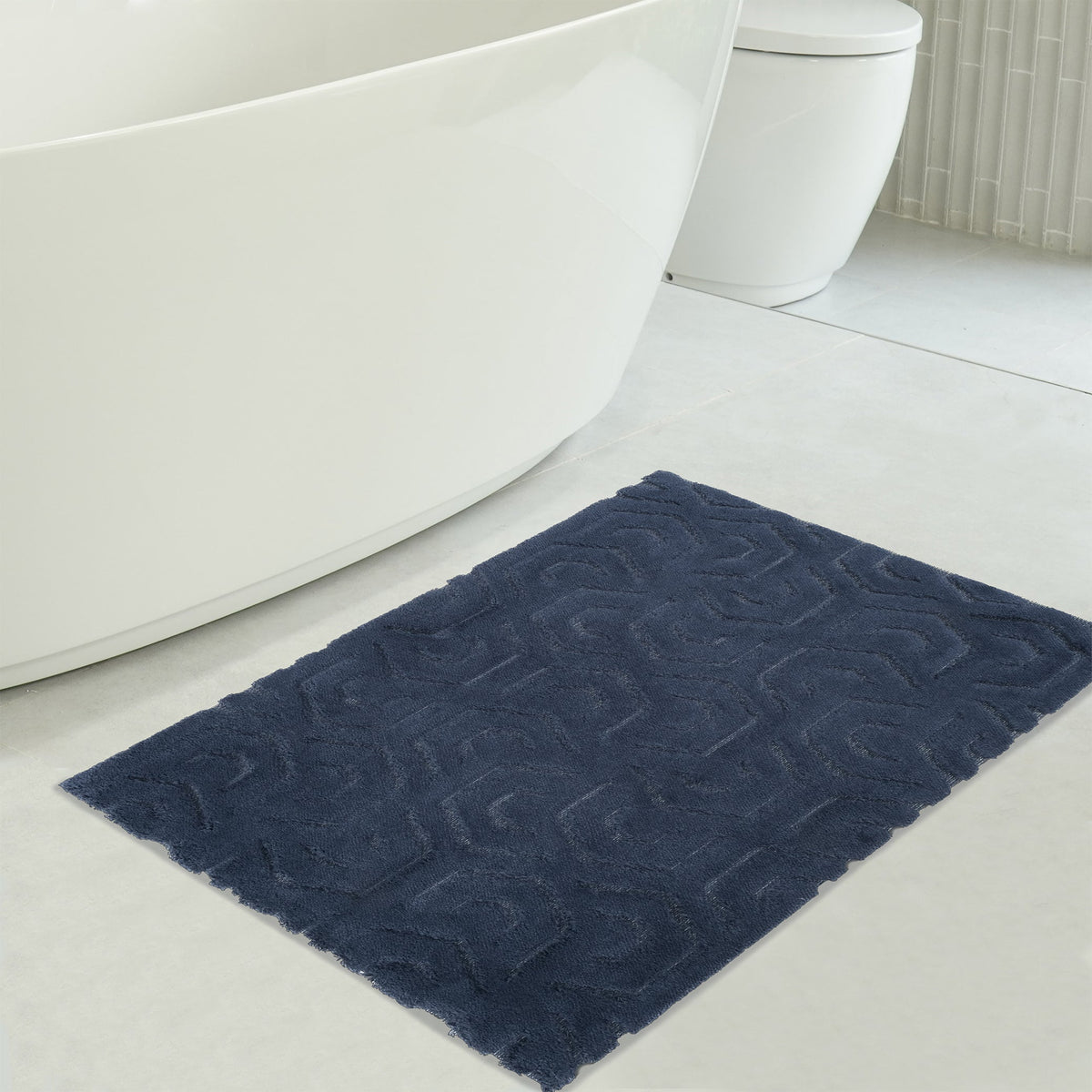 American Soft Linen Meja Bath Rug – 21x34" Decorative Premium Cotton Rug - Bath Mats for Bathroom