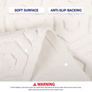 American Soft Linen Meja Bath Rug – 21x34" Decorative Premium Cotton Rug - Bath Mats for Bathroom