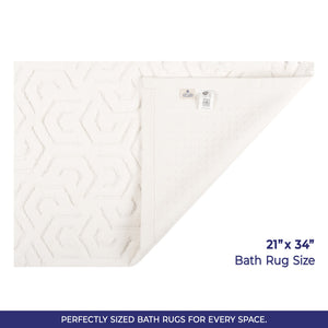 American Soft Linen Meja Bath Rug – 21x34" Decorative Premium Cotton Rug - Bath Mats for Bathroom