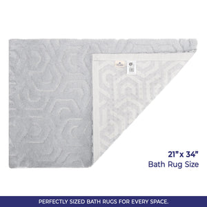 American Soft Linen Meja Bath Rug – 21x34" Decorative Premium Cotton Rug - Bath Mats for Bathroom