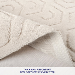 American Soft Linen Meja Bath Rug – 21x34" Decorative Premium Cotton Rug - Bath Mats for Bathroom