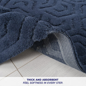 American Soft Linen Meja Bath Rug – 21x34" Decorative Premium Cotton Rug - Bath Mats for Bathroom
