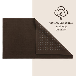 American Soft Linen 100% Cotton Bath Mat Rugs, 20x34 inches with Silicone Backing, Soft Absorbent Grip-Enhanced Bath Mats for Bathroom - 35 Set Case Pack