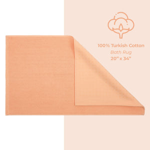 American Soft Linen 100% Cotton Bath Mat Rugs, 20x34 inches with Silicone Backing, Soft Absorbent Grip-Enhanced Bath Mats for Bathroom - 35 Set Case Pack