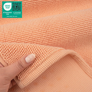 American Soft Linen 100% Cotton Bath Mat Rugs, 20x34 inches with Silicone Backing, Soft Absorbent Grip-Enhanced Bath Mats for Bathroom - 35 Set Case Pack