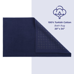 American Soft Linen 100% Cotton Bath Mat Rugs, 20x34 inches with Silicone Backing, Soft Absorbent Grip-Enhanced Bath Mats for Bathroom - 35 Set Case Pack