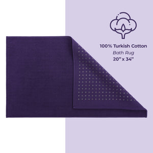American Soft Linen 100% Cotton Bath Mat Rugs, 20x34 inches with Silicone Backing, Soft Absorbent Grip-Enhanced Bath Mats for Bathroom - 35 Set Case Pack