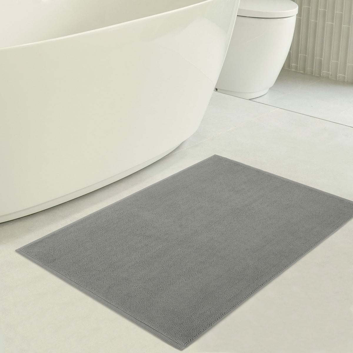 American Soft Linen 100% Cotton Bath Mat Rugs, 20x34 inches with Silicone Backing, Soft Absorbent Grip-Enhanced Bath Mats for Bathroom - 35 Set Case Pack