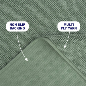 American Soft Linen 100% Cotton Bath Mat Rugs, 20x34 inches with Silicone Backing, Soft Absorbent Grip-Enhanced Bath Mats for Bathroom - 35 Set Case Pack
