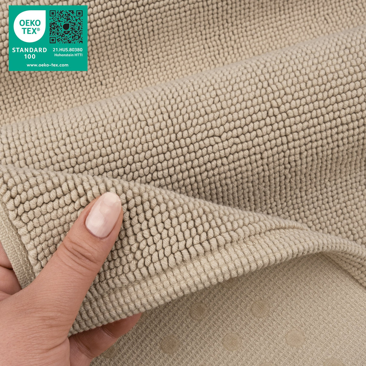 American Soft Linen 100% Cotton Bath Mat Rugs, 20x34 inches with Silicone Backing, Soft Absorbent Grip-Enhanced Bath Mats for Bathroom - 35 Set Case Pack