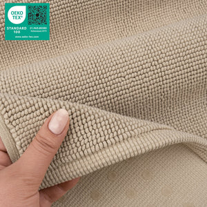 American Soft Linen 100% Cotton Bath Mat Rugs, 20x34 inches with Silicone Backing, Soft Absorbent Grip-Enhanced Bath Mats for Bathroom - 35 Set Case Pack