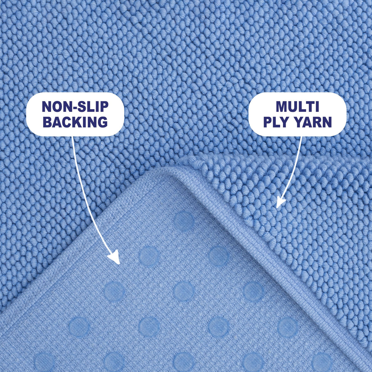 American Soft Linen 100% Cotton Bath Mat Rugs, 20x34 inches with Silicone Backing, Soft Absorbent Grip-Enhanced Bath Mats for Bathroom - 35 Set Case Pack