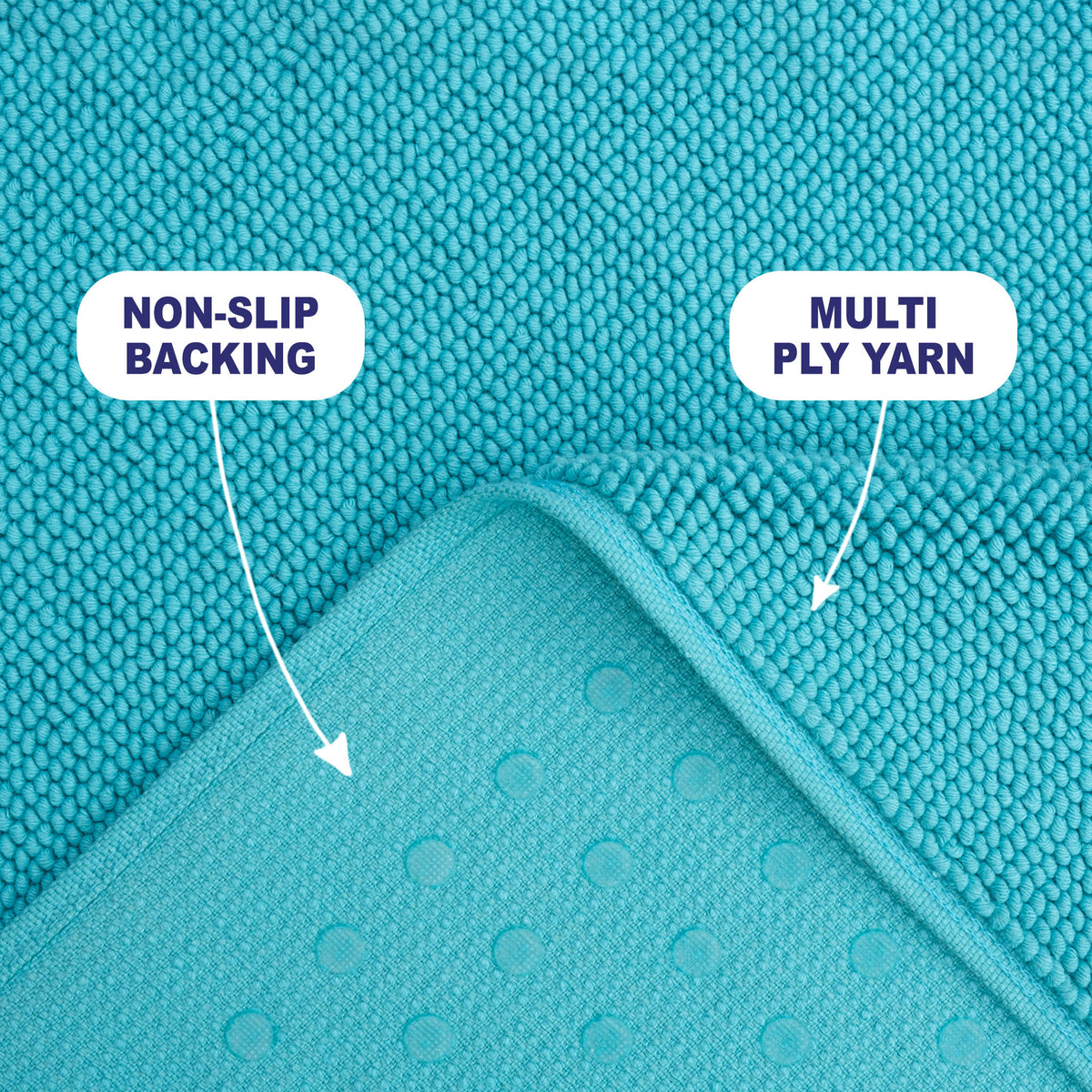 American Soft Linen 100% Cotton Bath Mat Rugs, 20x34 inches with Silicone Backing, Soft Absorbent Grip-Enhanced Bath Mats for Bathroom - 35 Set Case Pack
