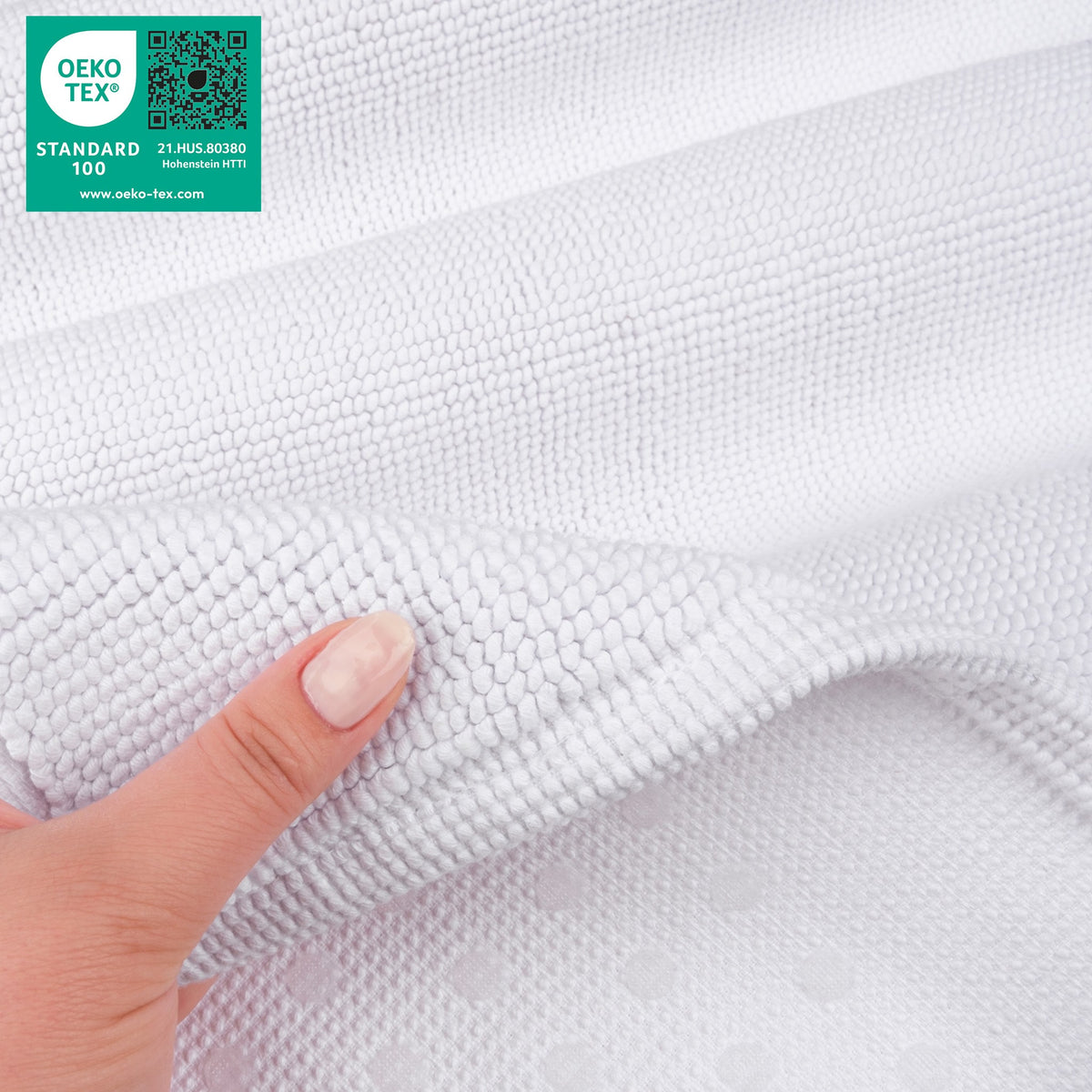 American Soft Linen 100% Cotton Bath Mat Rugs, 20x34 inches with Silicone Backing, Soft Absorbent Grip-Enhanced Bath Mats for Bathroom - 35 Set Case Pack