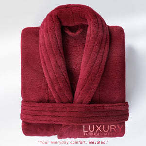 American Soft Linen Luxury Men’s Fleece Bathrobe – Ultra Soft, Warm & Lightweight Plush Robe