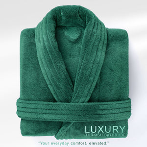 American Soft Linen Luxury Men’s Fleece Bathrobe – Ultra Soft, Warm & Lightweight Plush Robe