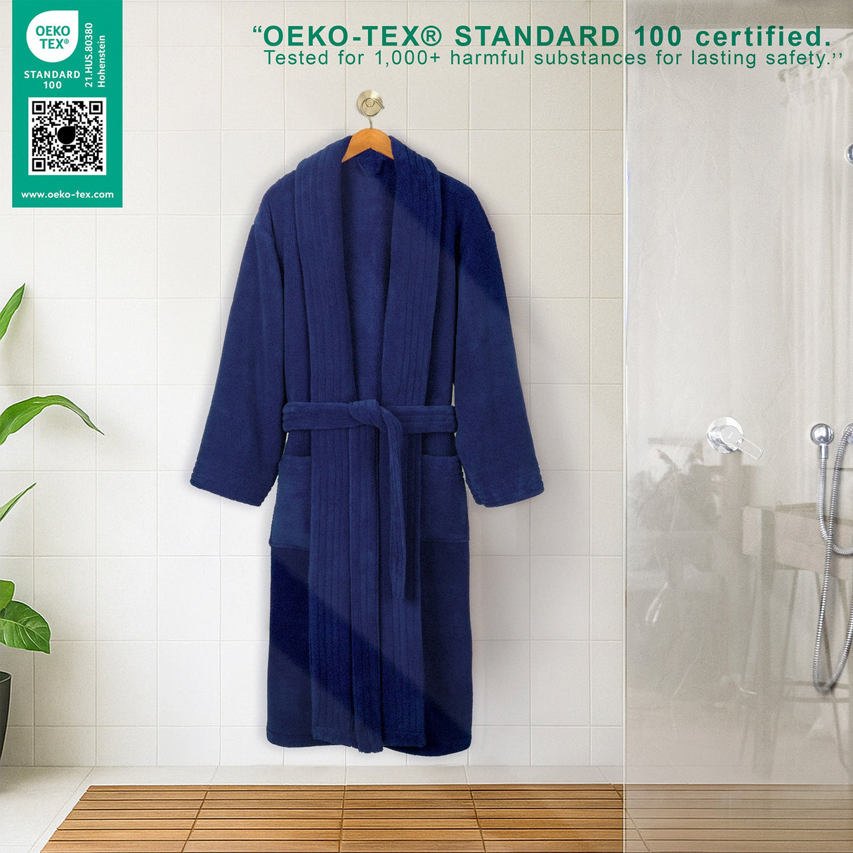 American Soft Linen Luxury Men’s Fleece Bathrobe – Ultra Soft, Warm & Lightweight Plush Robe